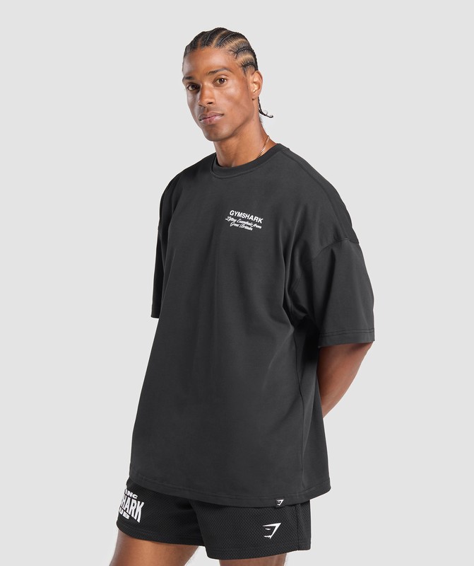 Gymshark British Iron T-Shirt T-Shirt Heren Zwart | YVSG62830