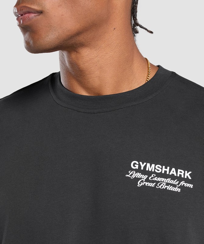 Gymshark British Iron T-Shirt T-Shirt Heren Zwart | YVSG62830