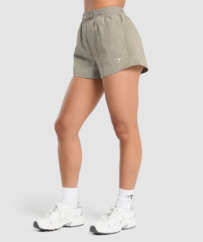 Gymshark Buckle Waisted Short Korte Broek Dames Bruin | CSLU73456