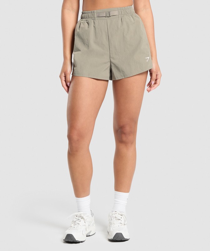 Gymshark Buckle Waisted Short Korte Broek Dames Bruin | CSLU73456