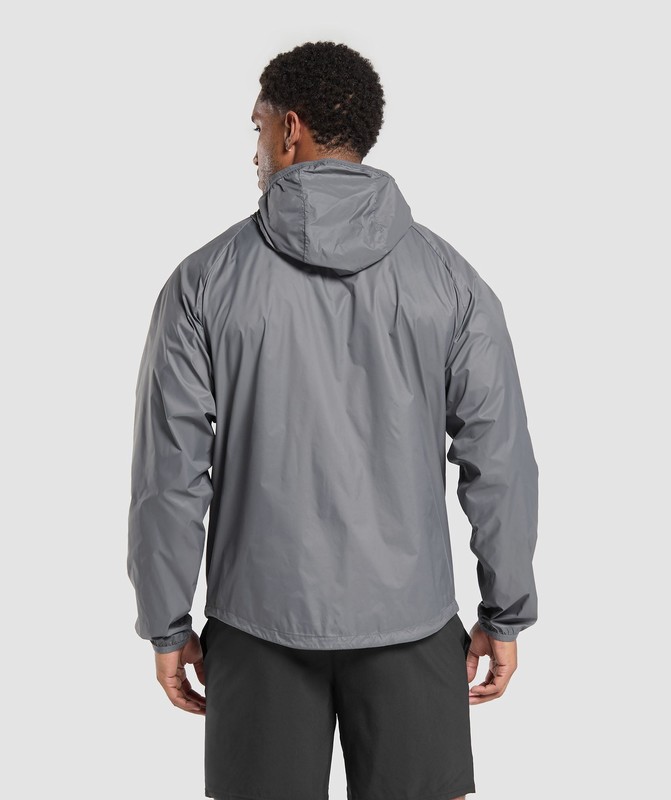 Gymshark Bude Packaway Shell Jas Heren Grijs | EBCS81402