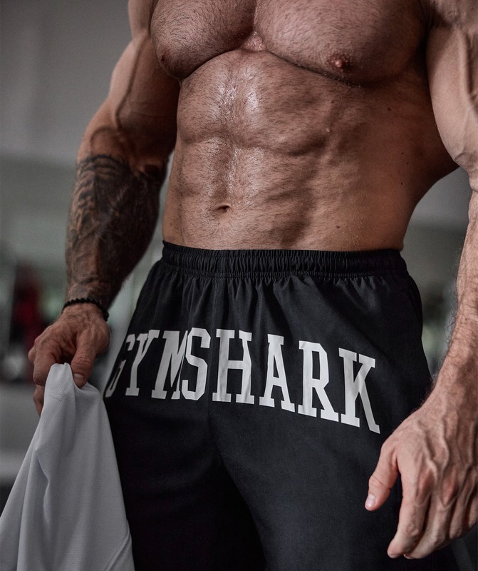 Gymshark Built Different Graphic Shorts Korte Broek Heren Zwart | PTUH93546