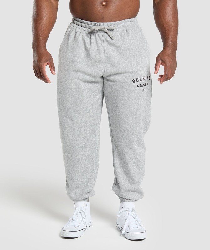 Gymshark Bulking Season Joggers Joggingbroek Heren Lichtgrijs | IMSD15482