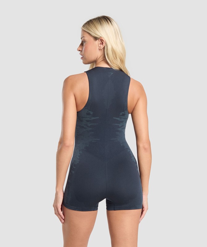 Gymshark Caged Seamless All in One All In One Dames Blauw Blauw | ADTH58043