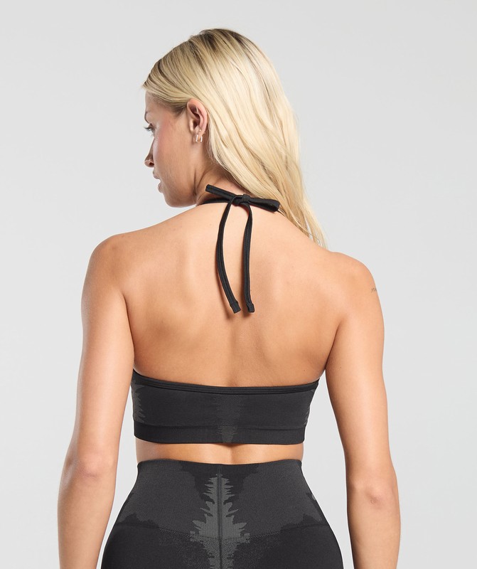 Gymshark Caged Seamless Bralette Bralettes Dames Zwart Grijs | DXHV94127