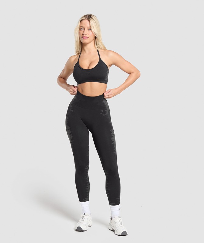 Gymshark Caged Seamless Bralette Bralettes Dames Zwart Grijs | DXHV94127