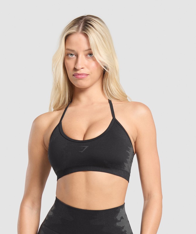 Gymshark Caged Seamless Bralette Bralettes Dames Zwart Grijs | DXHV94127