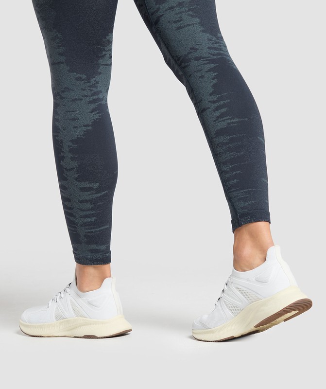 Gymshark Caged Seamless Leggings Leggings Dames Blauw Blauw | AKJX98320