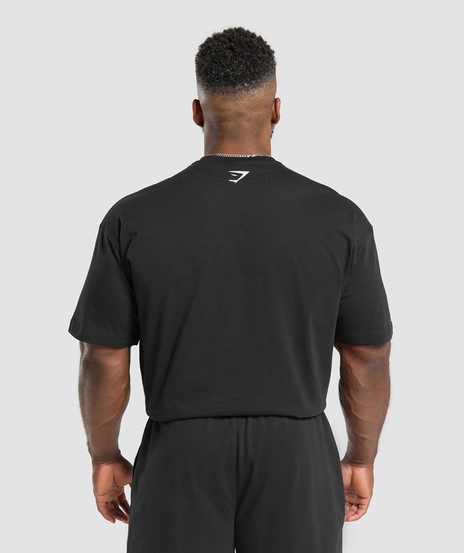 Gymshark Chalk T-Shirt T-Shirt Heren Zwart | KPTQ24038