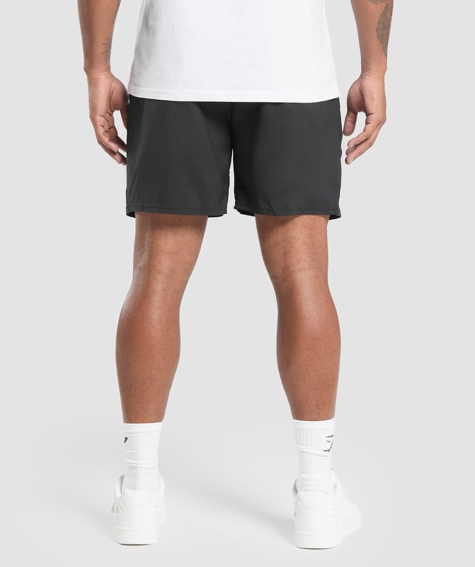 Gymshark Collegiate Graphic Shorts Korte Broek Heren Zwart | PGMQ23896