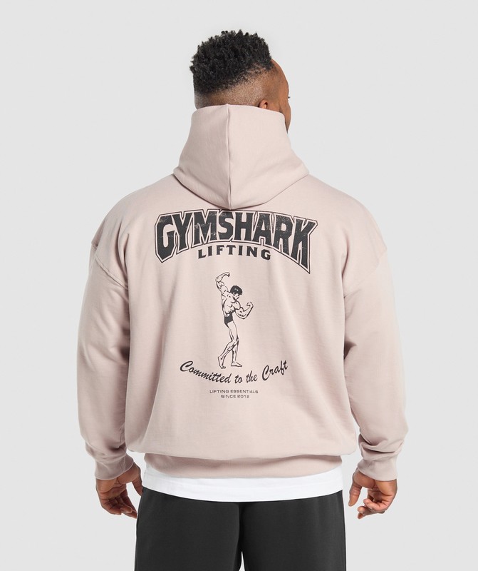Gymshark Committed to the Craft Hoodie Hoodie Heren Roze | YZNL12607