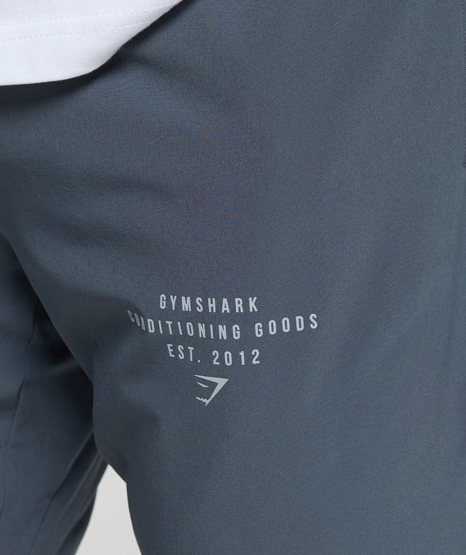 Gymshark Conditioning Goods Woven Joggers Joggingbroek Heren Titanium Blauw | GTDN17245