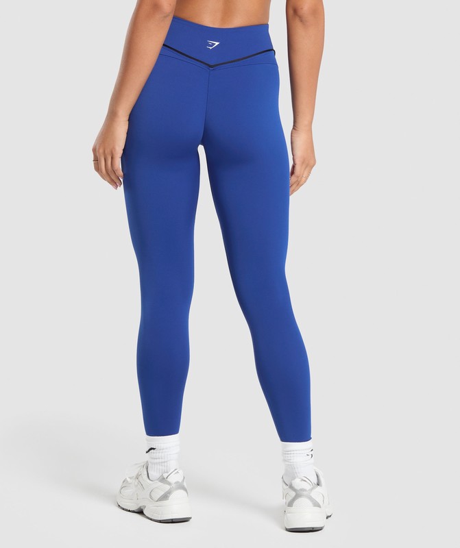 Gymshark Contour Leggings Leggings Dames Blauw Zwart | VYIN65318