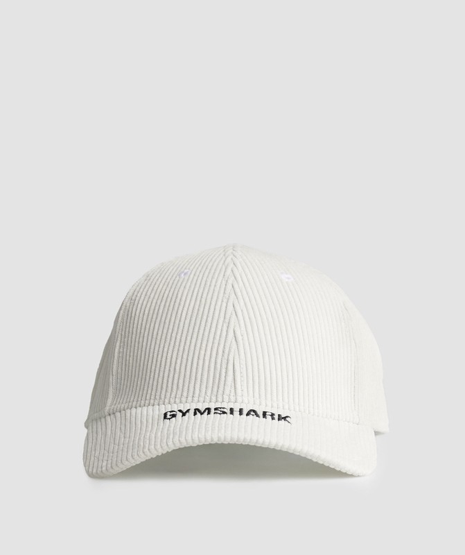 Gymshark Cord Cap Pet Dames Wit | KVGM09814