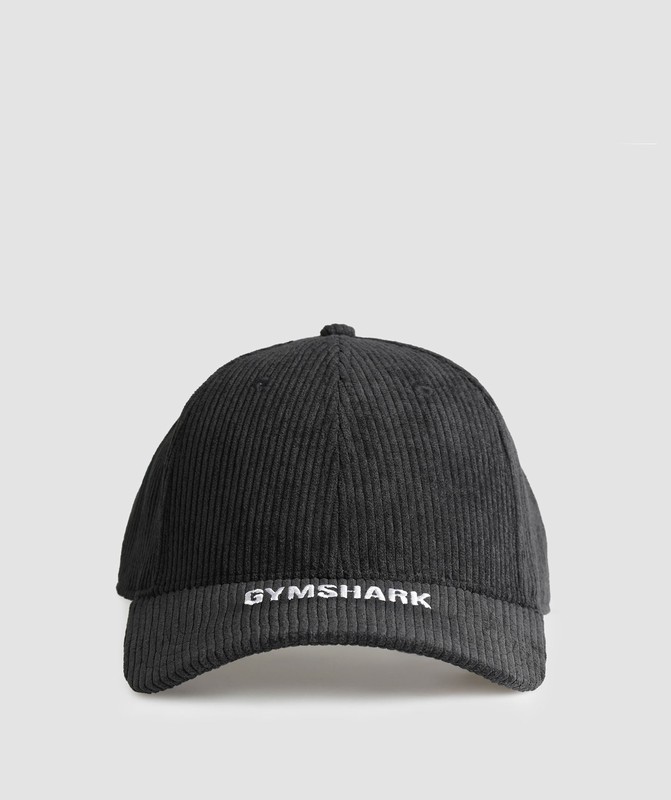 Gymshark Cord Cap Pet Heren Zwart | KQTZ67481