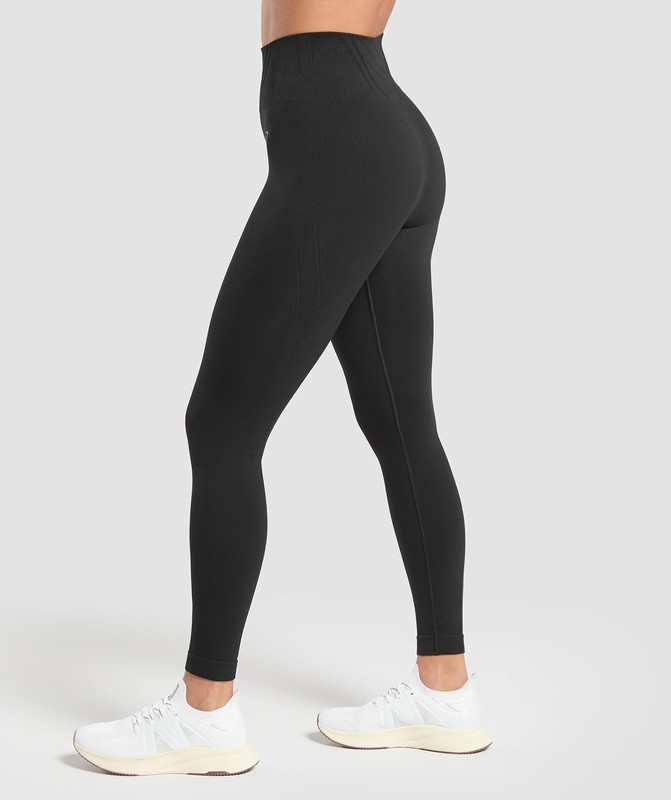 Gymshark Corset Seamless Leggings Leggings Dames Zwart | FNAI04836