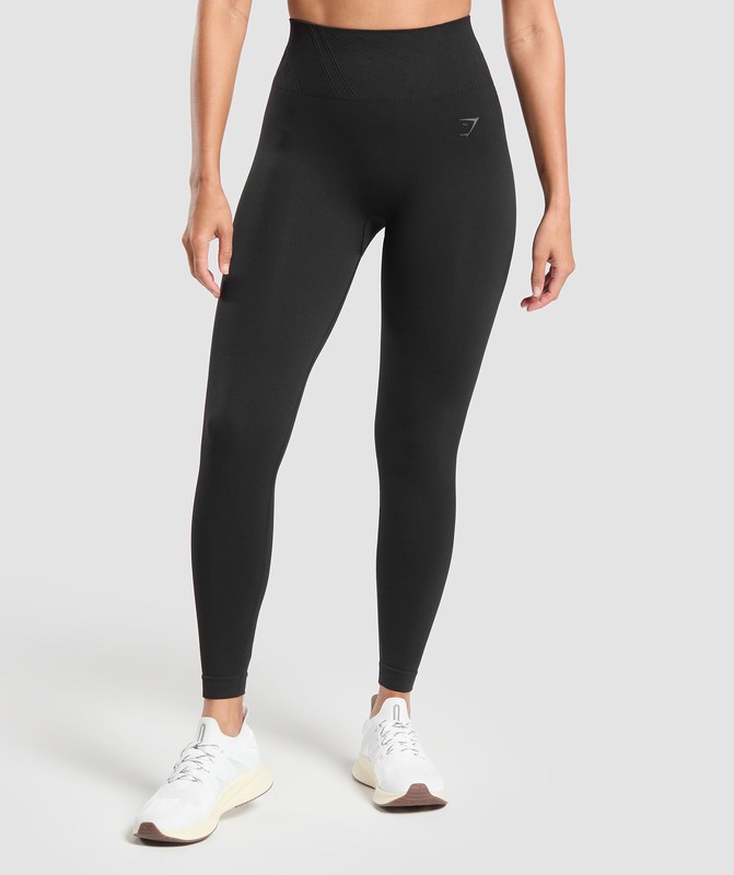 Gymshark Corset Seamless Leggings Leggings Dames Zwart | FNAI04836