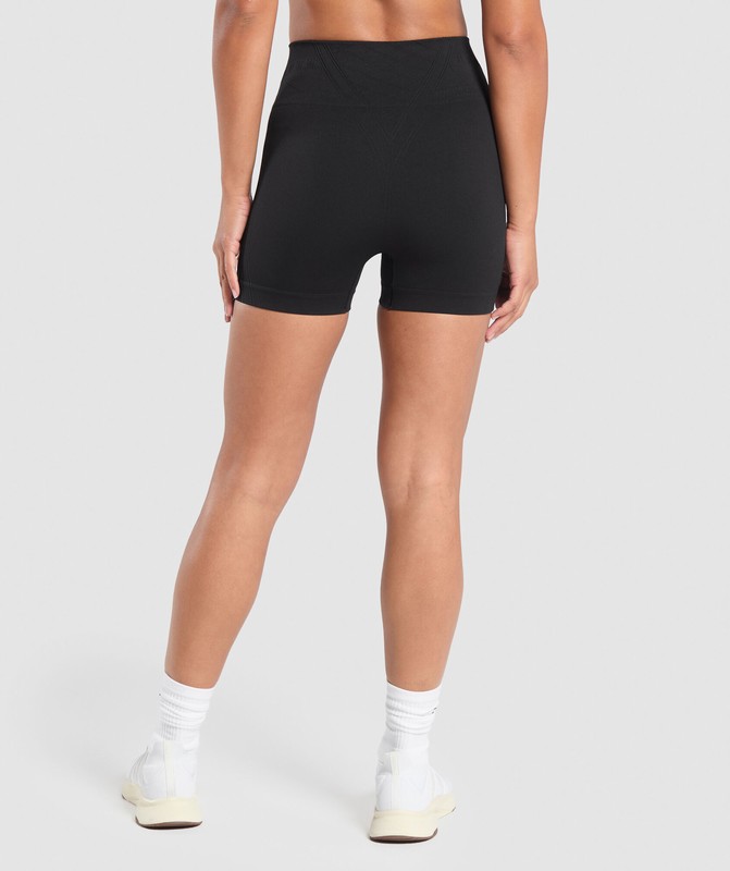 Gymshark Corset Seamless Shorts Korte Broek Dames Zwart | NJGK42906