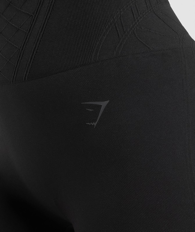 Gymshark Corset Seamless Shorts Korte Broek Dames Zwart | NJGK42906
