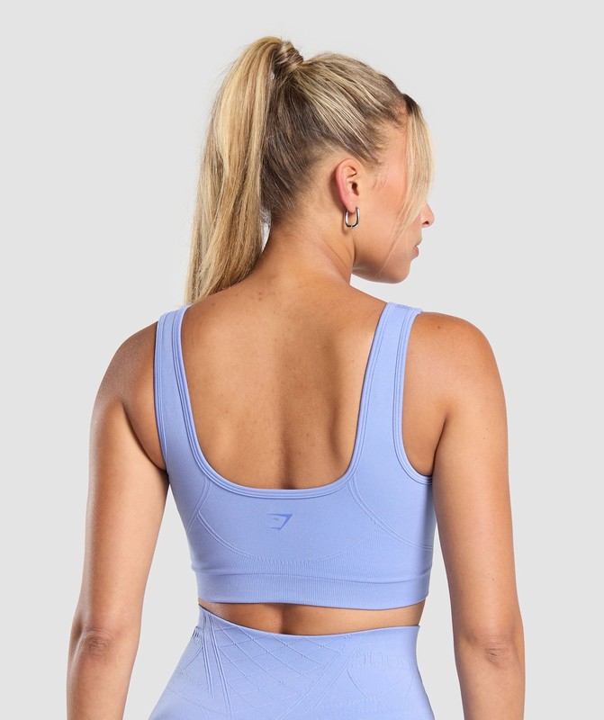 Gymshark Corset Seamless Sports Bra Sport BH Dames Blauw | BYEZ47602