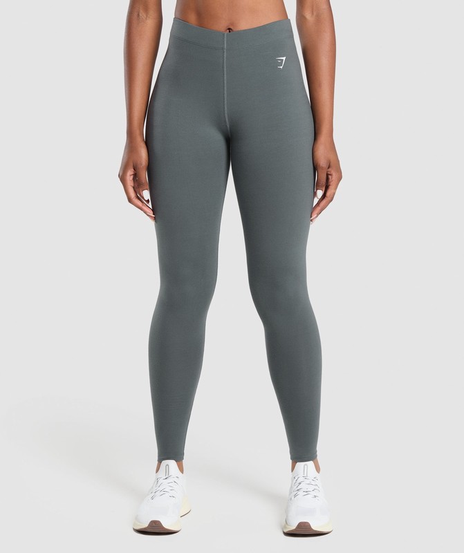 Gymshark Cotton Leggings Leggings Dames Grijs | YTUC03219