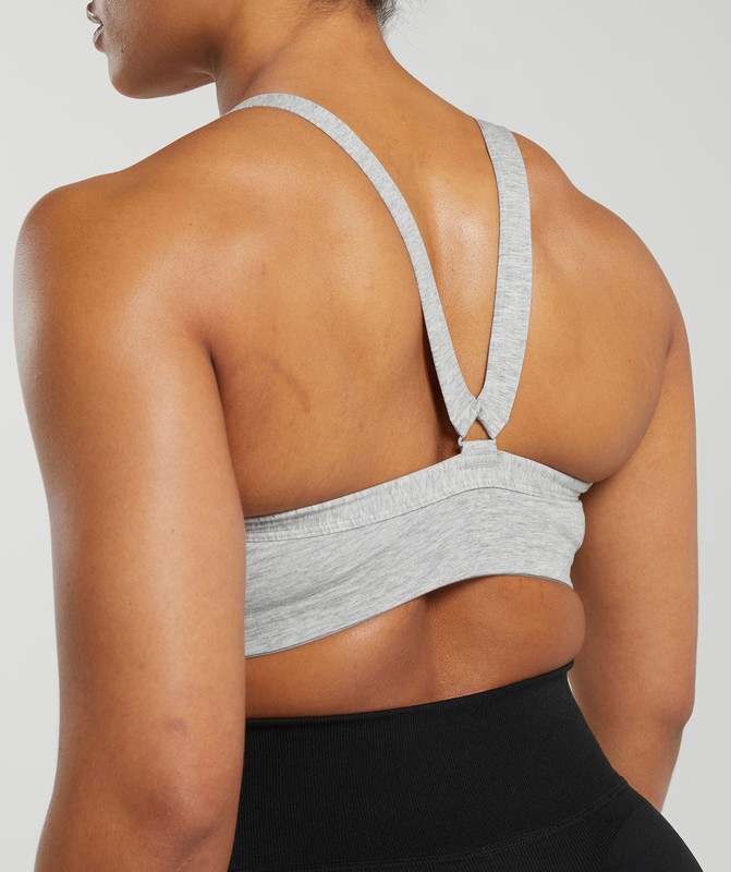 Gymshark Cotton Lifting Sports Bra Sport BH Dames Lichtgrijs | JXLB70328
