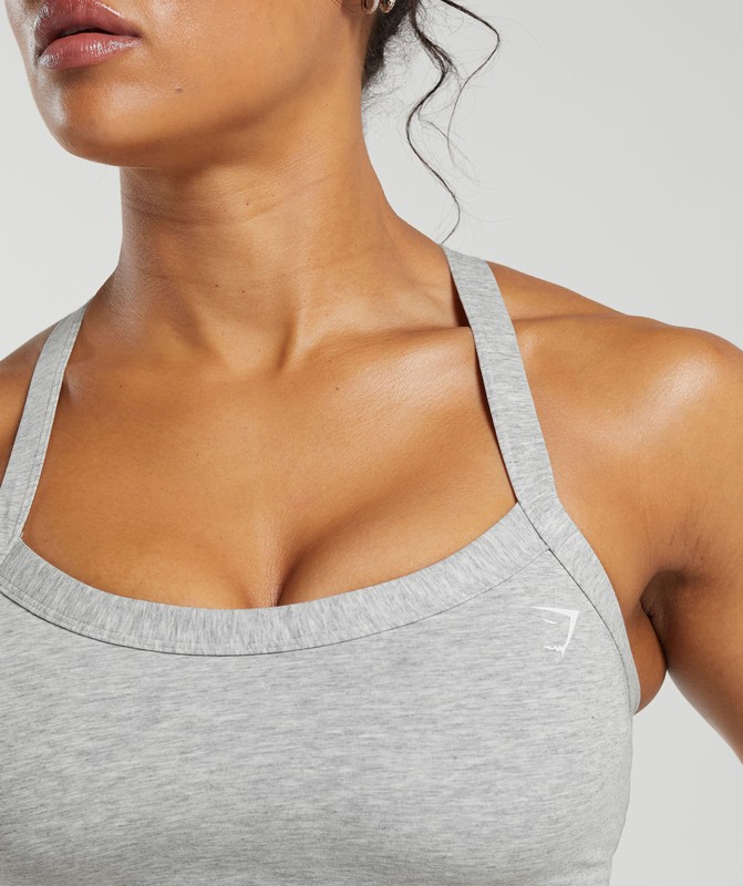 Gymshark Cotton Lifting Sports Bra Sport BH Dames Lichtgrijs | JXLB70328