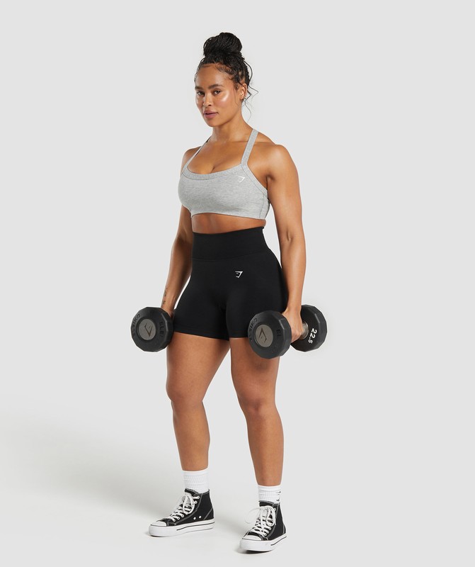 Gymshark Cotton Lifting Sports Bra Sport BH Dames Lichtgrijs | JXLB70328