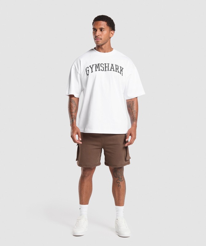 Gymshark Crest Cargo 7" Shorts Korte Broek Heren Bruin | YLKA21354