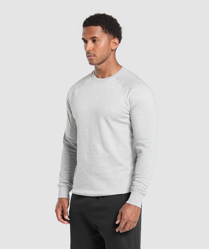 Gymshark Crest Crew Sokken Heren Lichtgrijs | ICDL48097