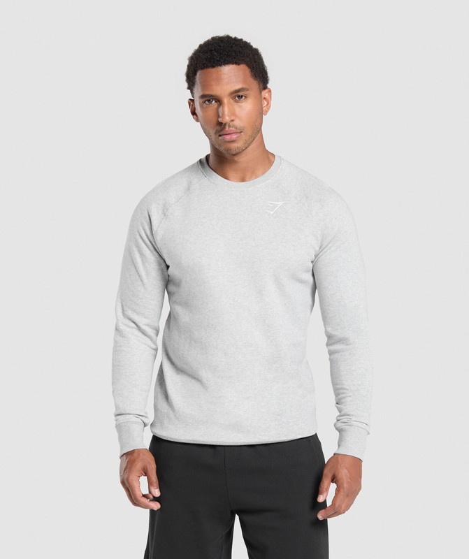 Gymshark Crest Crew Sokken Heren Lichtgrijs | ICDL48097