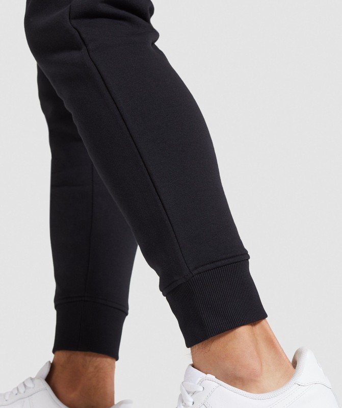 Gymshark Crest Joggers Joggingbroek Heren Zwart | TJOM52619