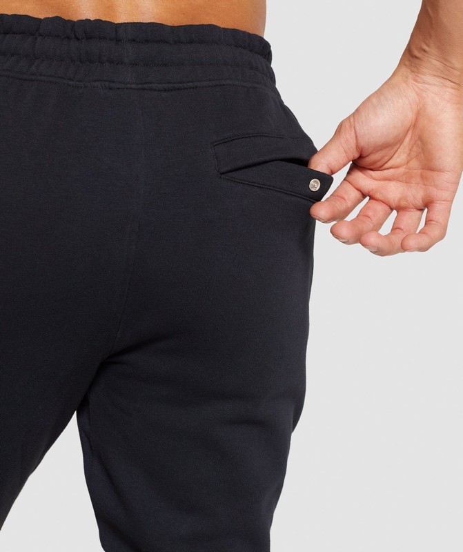 Gymshark Crest Joggers Joggingbroek Heren Zwart | TJOM52619