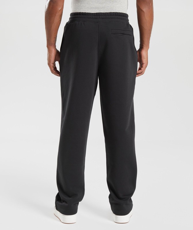 Gymshark Crest Straight Leg Joggers Joggingbroek Heren Zwart | YBWC73081