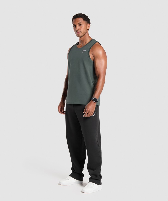 Gymshark Crest Tank Tanktop Heren Slate Teal | ASPH48013