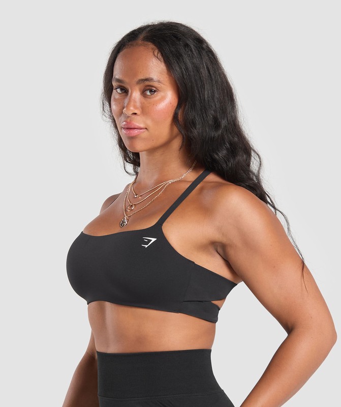 Gymshark Cross Back Bra BH Dames Zwart | PLXN50619
