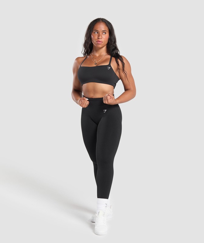 Gymshark Cross Back Bra BH Dames Zwart | PLXN50619