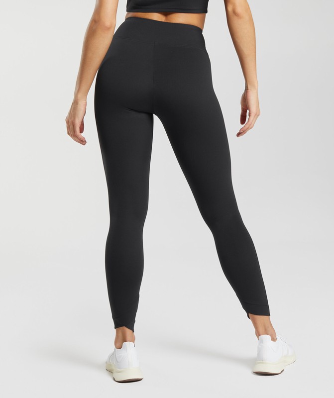 Gymshark Crossover Leggings Leggings Dames Zwart | SWKI18392