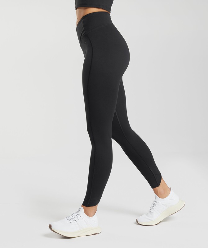 Gymshark Crossover Leggings Leggings Dames Zwart | SWKI18392