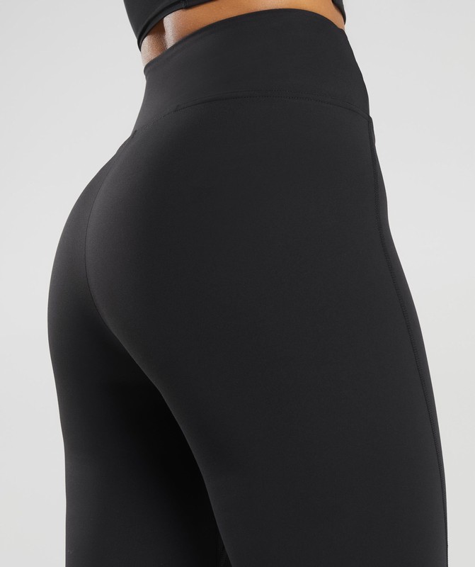 Gymshark Crossover Regular Flared Leggings Leggings Dames Zwart | YHLC65372
