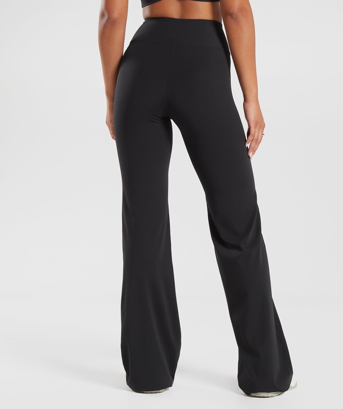 Gymshark Crossover Tall Flared Leggings Leggings Dames Zwart | JRLM38405