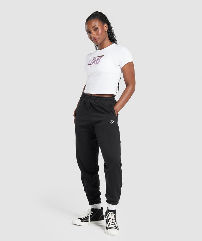 Gymshark DXB Baby Tee GFX T-Shirt Dames Wit | JBDN60152