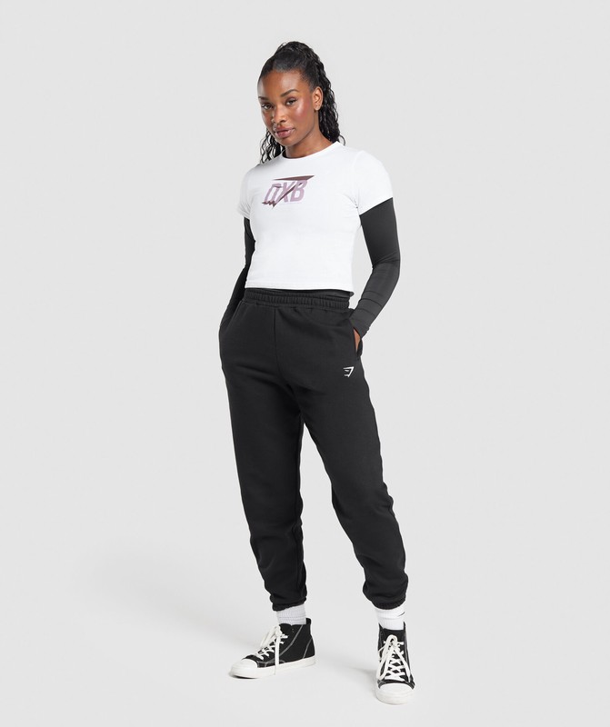 Gymshark DXB Baby Tee GFX T-Shirt Dames Wit | JBDN60152