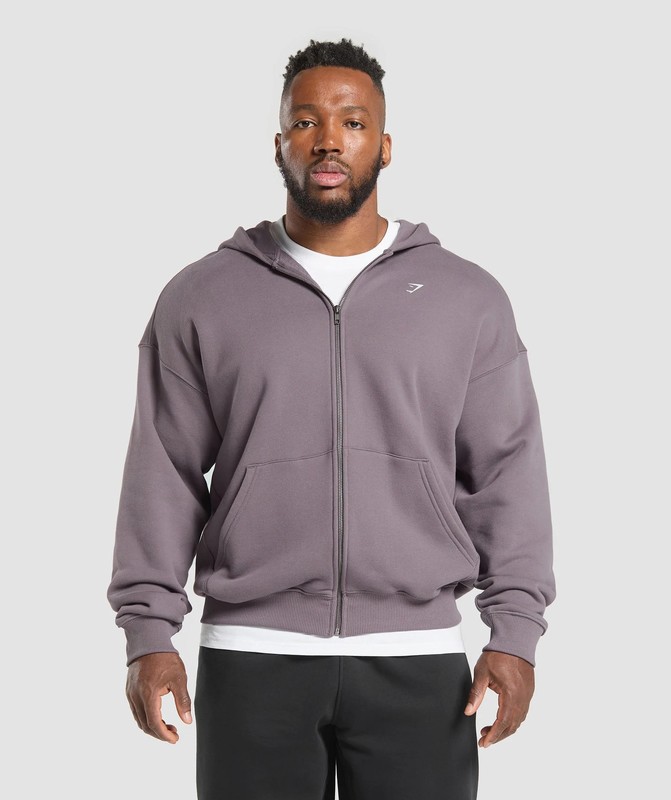 Gymshark Doberman Graphic Hoodie Hoodie Heren Paars | AXUR85072