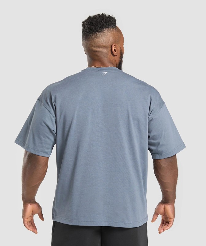 Gymshark Doberman Graphic T-Shirt T-Shirt Heren Blauw | SEJI46529