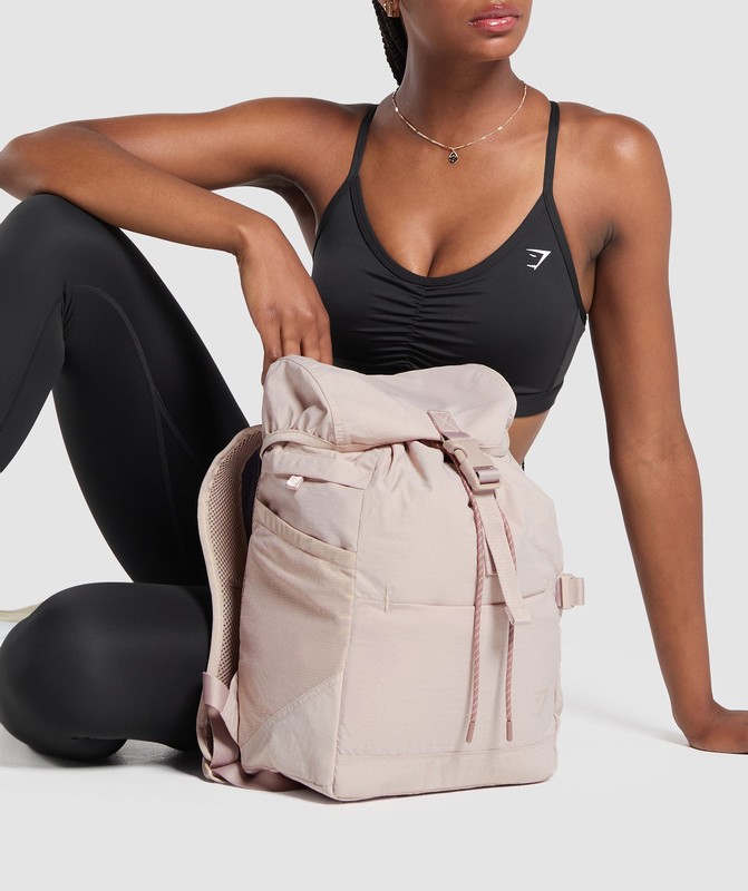 Gymshark Drawstring Backpack Rugzak Dames Roze | WMGV64193