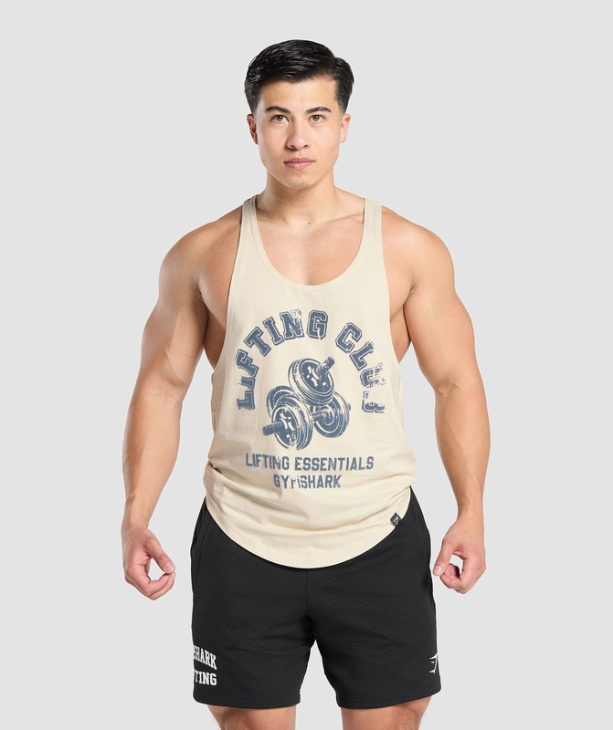 Gymshark Dumbbells Stringer Stringer Heren Wit | EVYJ27680