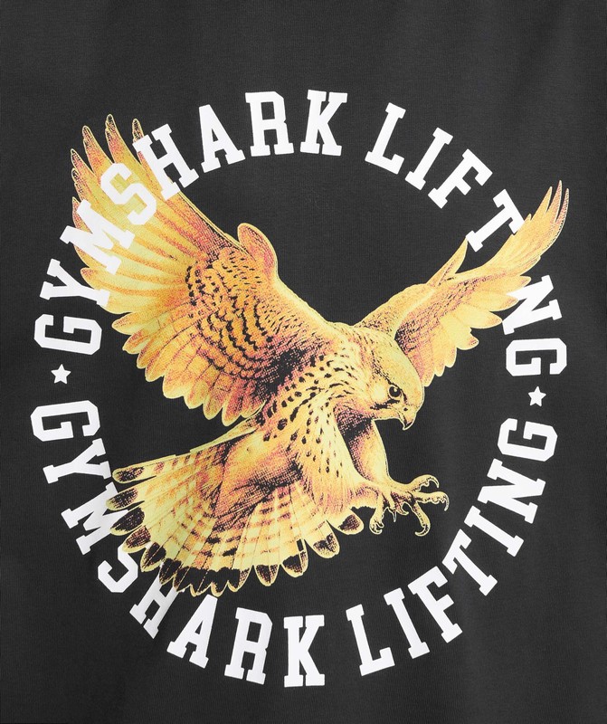Gymshark Eagle Lifting Oversized Graphic T-Shirt T-Shirt Dames Zwart | ALOX85293