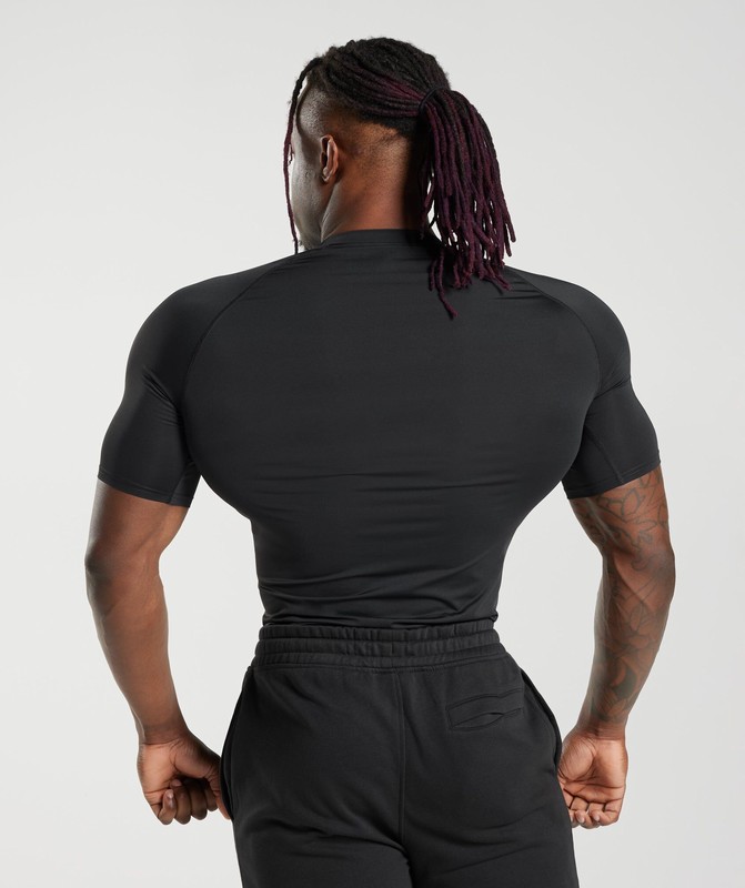Gymshark Element Baselayer T-Shirt T-Shirt Heren Zwart | XYTA72035