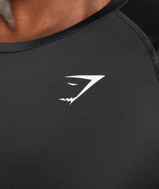 Gymshark Element Baselayer T-Shirt T-Shirt Heren Zwart | XYTA72035